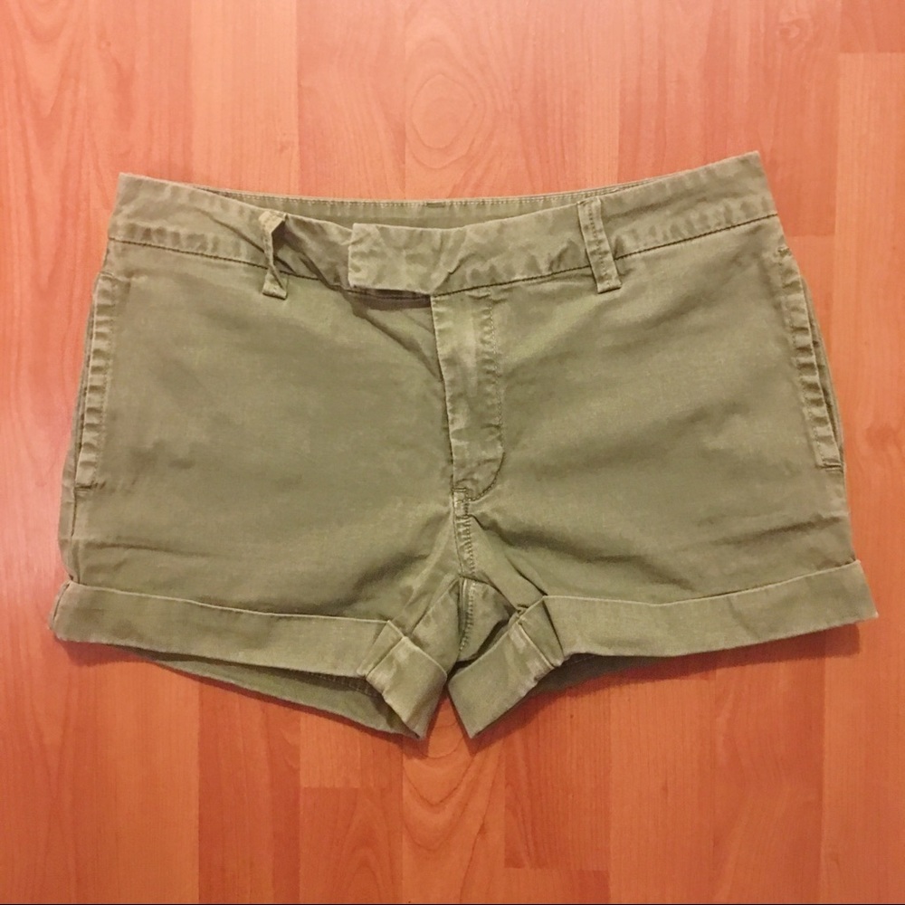 Blank NYC olive green twill shorts